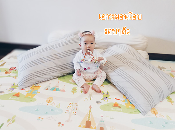 มีความน่ารักนิดๆ เมื่อคุณแม่ ฝึกลูกนั่ง ด้วยตัวเอง
